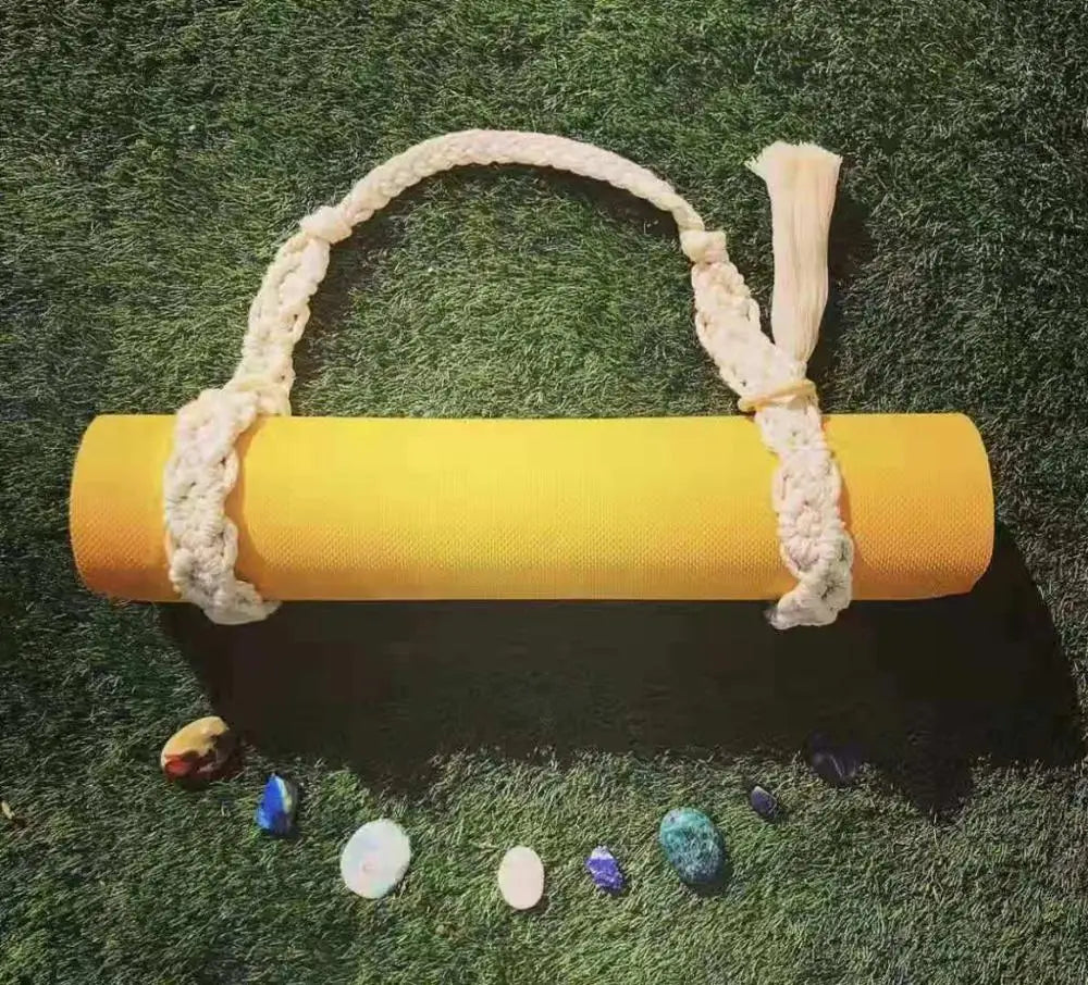 Newest Yoga Mat Carry Strap Handmade Boho Crochet Macrame Adjustable Shoulder Strap for Yoga Mat Sling Pilates Exercise Fitness