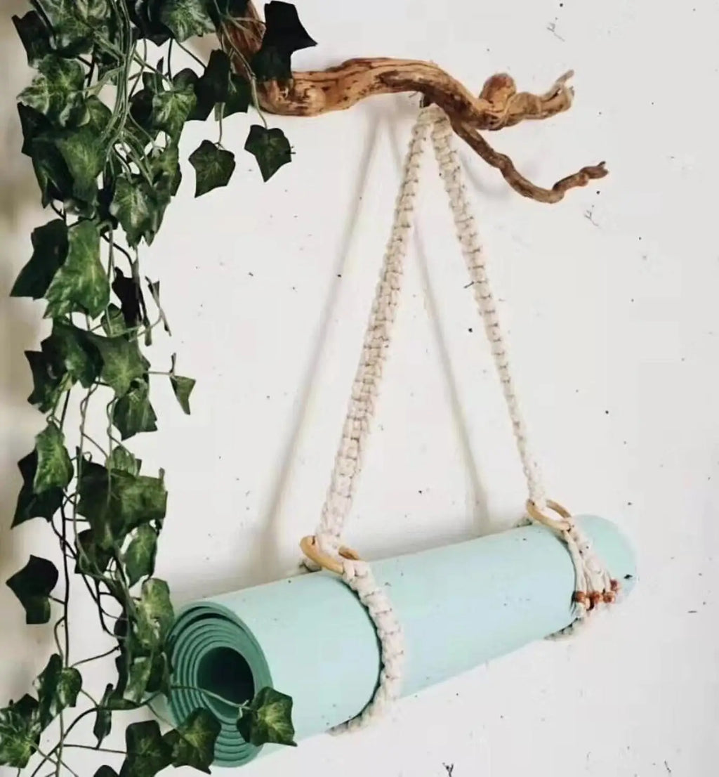 Newest Yoga Mat Carry Strap Handmade Boho Crochet Macrame Adjustable Shoulder Strap for Yoga Mat Sling Pilates Exercise Fitness