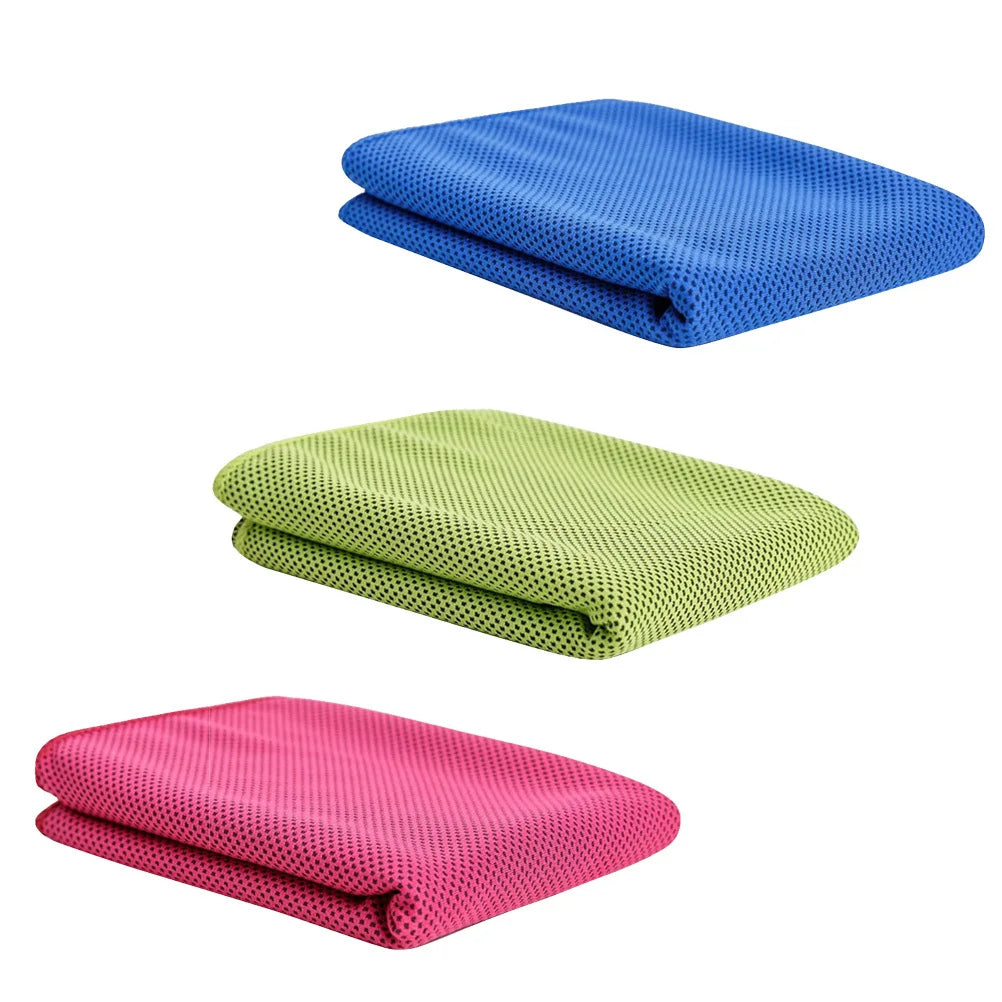 3Pcs Cooling Microfiber Quick Dry Sports Towel Fiber Ultra Absorbent for Running Gym Yoga Camping Fitness 30x100cm